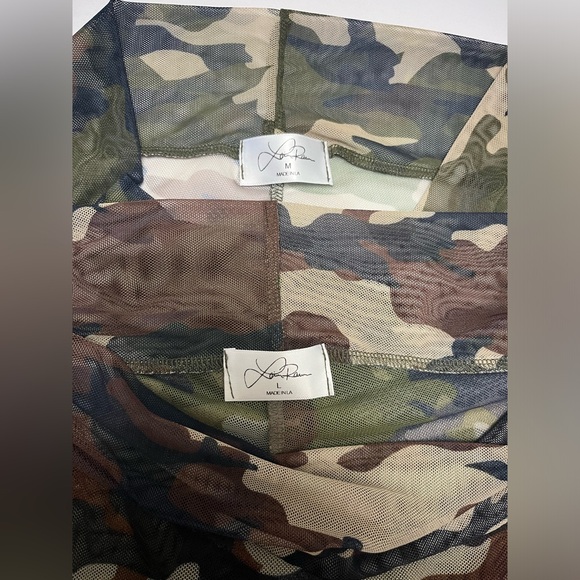 NWOT ⚜️🪖⚜️ Laina Rauma camo mesh see through biker shorts - Picture 9 of 12